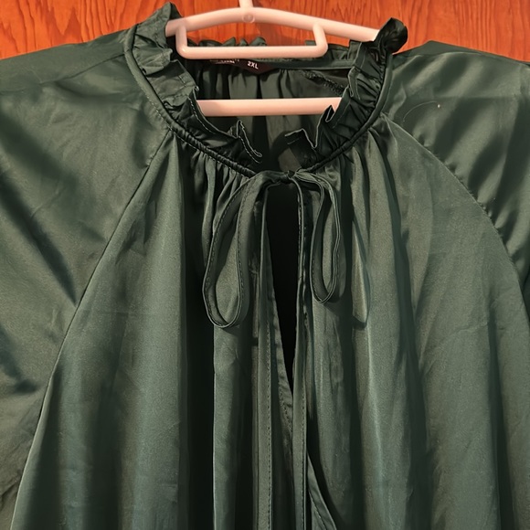 Shein Curve Green Surplice Dress 2XL - Picture 4 of 7